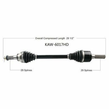 WIDE OPEN Heavy Duty CV Axle for KAW HD REAR R KAF820 MULE 16-20 KAW-6017HD